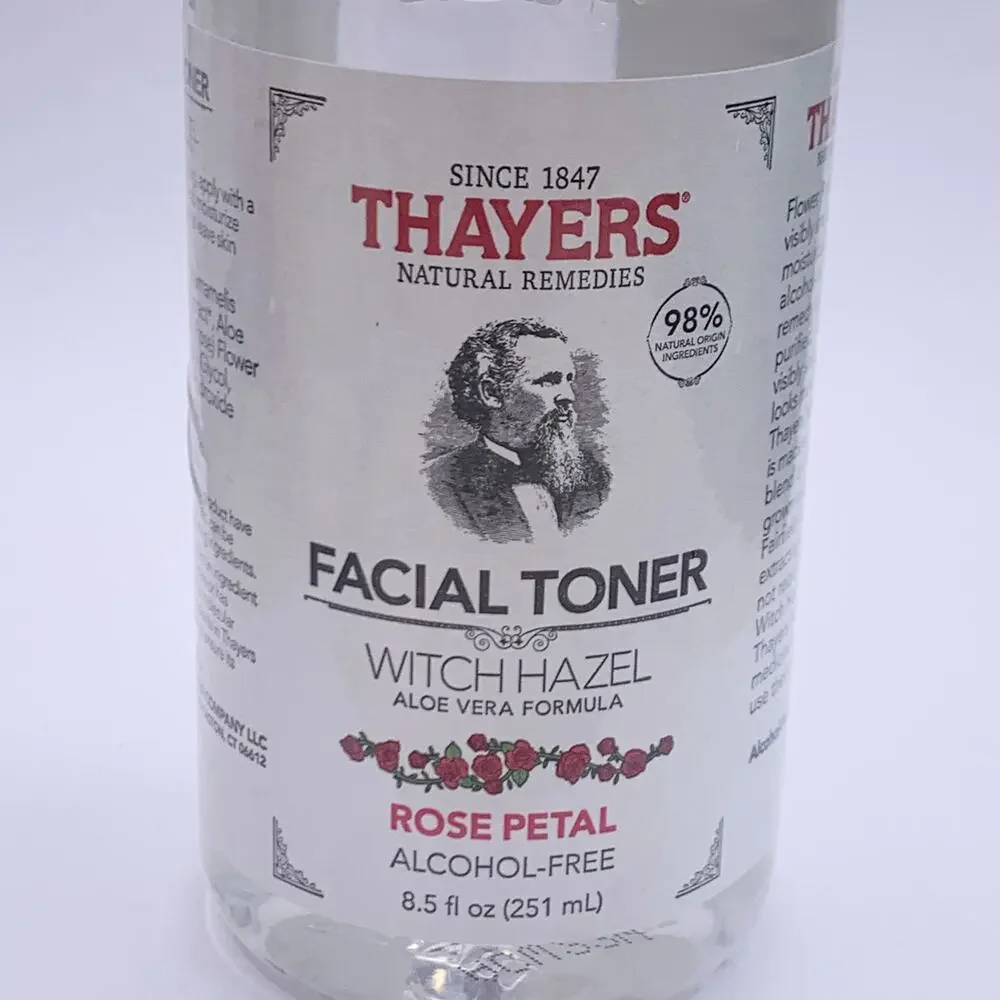 Thayers Facial Toner LOT 4 Witch Hazel (2) Rose Petal (2) Unscented 8.5 fl oz